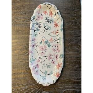 Shabby Chic Floral Blue White Melamine 18” Serving Tray Spring Summer